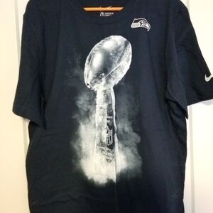 Nike Blue Seattle Seahawks T-Shirt Superbowl XLVIII